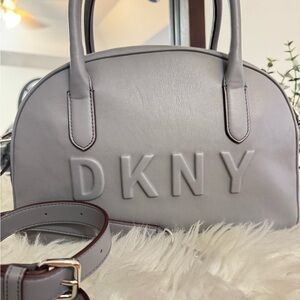 DKNY woman’s Tilly Dome Satchel Bag gray